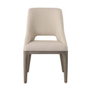 Sunpan Estrada Dining Chair in Light Grey Oak - Mainz Cream / Naya Check Light Grey