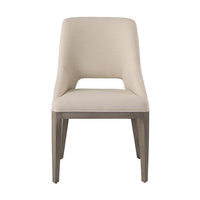 Sunpan Estrada Dining Chair in Light Grey Oak - Mainz Cream / Naya Check Light Grey