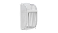 Azzurro Living Kamari Bar Stool With Matte White Aluminum Frame And White Mist All-Weather Texteline Rope