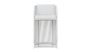 Azzurro Living Kamari Bar Stool With Matte White Aluminum Frame And White Mist All-Weather Texteline Rope