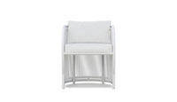 Azzurro Living Kamari Dining Chair With Matte White Aluminum  and White Mist All-Weather Texteline Rope