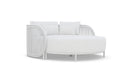 Azzurro Living Kamari Day Bed With Matte White Aluminum Frame And White Mist All-Weather Texteline Rope