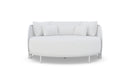 Azzurro Living Kamari Day Bed With Matte White Aluminum Frame And White Mist All-Weather Texteline Rope