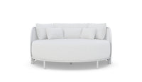Azzurro Living Kamari Day Bed With Matte White Aluminum Frame And White Mist All-Weather Texteline Rope