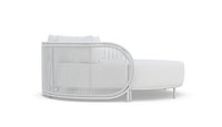 Azzurro Living Kamari Day Bed With Matte White Aluminum Frame And White Mist All-Weather Texteline Rope