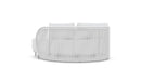 Azzurro Living Kamari Day Bed With Matte White Aluminum Frame And White Mist All-Weather Texteline Rope