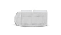 Azzurro Living Kamari Day Bed With Matte White Aluminum Frame And White Mist All-Weather Texteline Rope