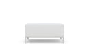 Azzurro Living Kamari Ottoman With Matte White Aluminum Frame And White Mist All-Weather Texteline Rope
