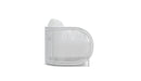 Azzurro Living Kamari 3 Seat Sofa With Matte White Aluminum Frame And White Mist  All-Weather Texteline Rope