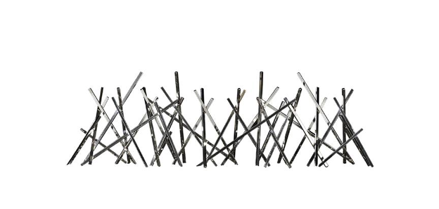 Napoleon Hearth Nickel Stix Designer Fire Art