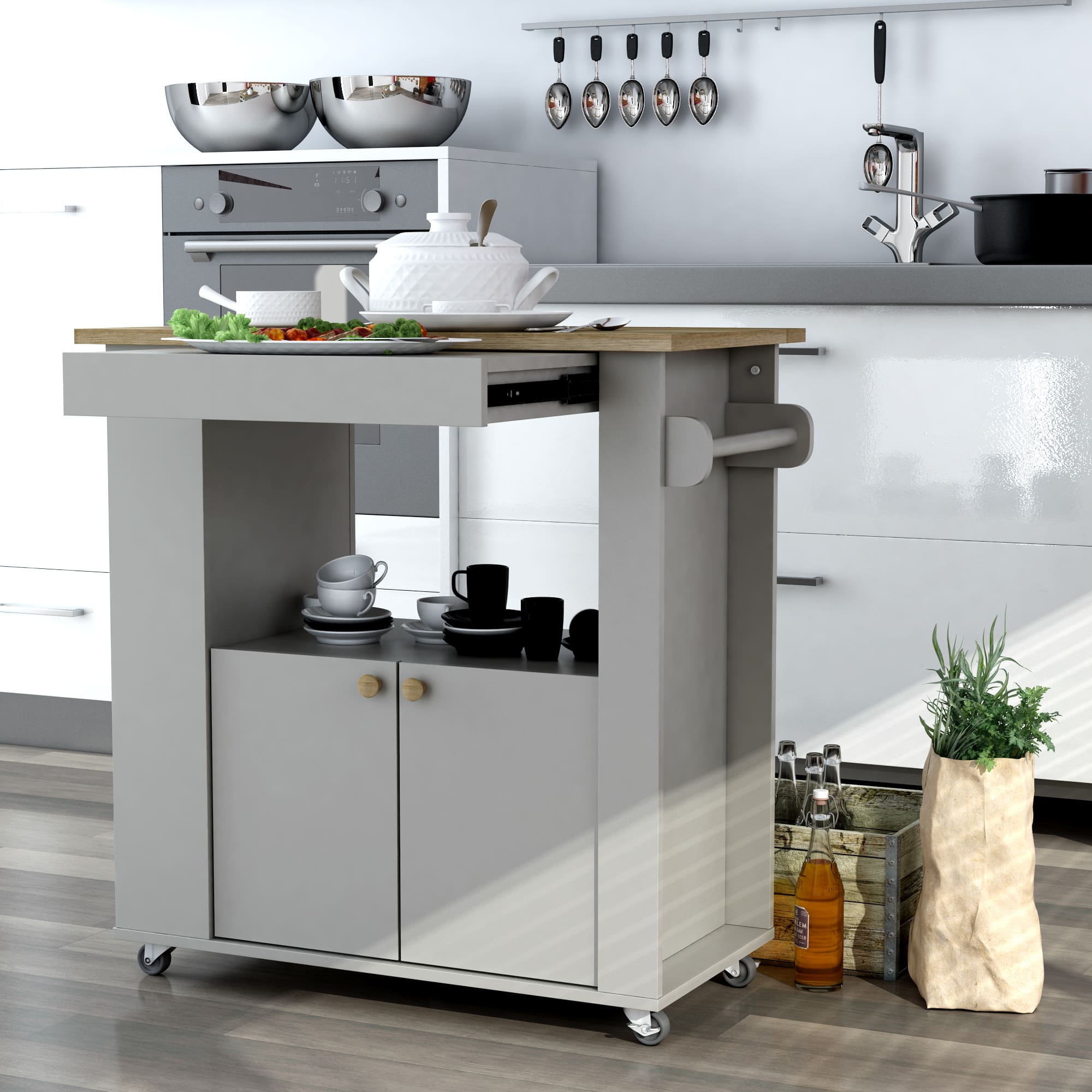 Anderson Teak Astor 35" Kitchen Cart