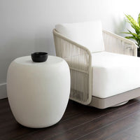 Sunpan Iolite End Table in Black / Grey / White