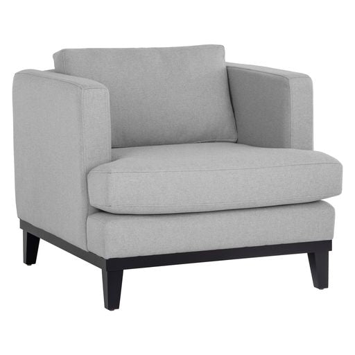 Sunpan Kaius Armchair in Limelight Oat / Limelight Silver