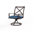 Sunset West La Jolla Aluminum Swivel Dining Chair with Cushion