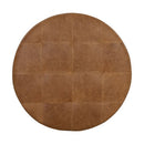 Sunpan Nilda Ottoman Camel / Vintage Charcoal Leather