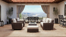 Sunset West Montecito Wicker Ottoman with Cushion