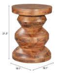 Zuo Modern Kerala Side Table in Walnut