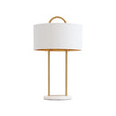 Sunpan Kezna Table Lamp Black Marble-Matte Black / White Marble-White Black