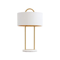 Sunpan Kezna Table Lamp Black Marble-Matte Black / White Marble-White Black