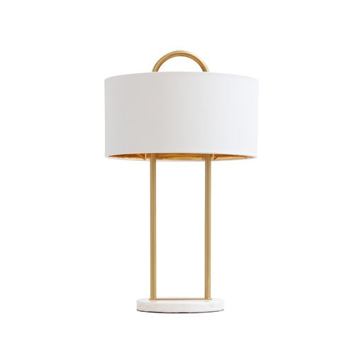 Sunpan Kezna Table Lamp Black Marble-Matte Black / White Marble-White Black