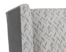 Sunpan Kenzo Lounge Chair Chevron Grey-Antonio Charcoal / Fuego Navy-Abbington Navy