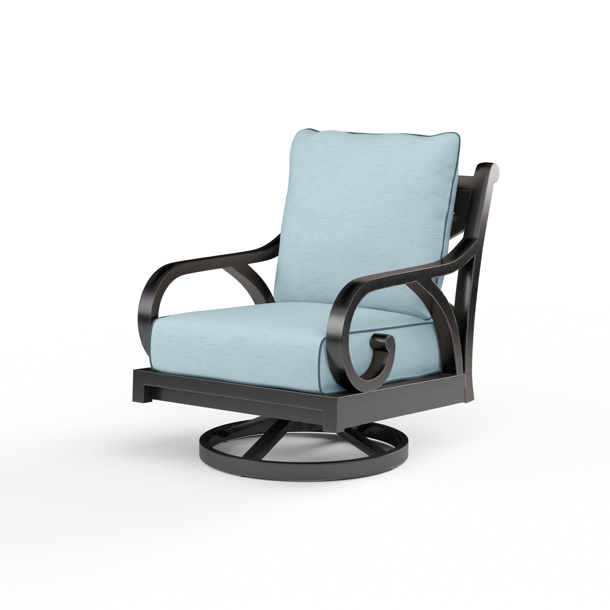 Sunset West Monterey Aluminum Swivel Rocker with Cushion