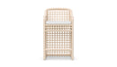 Azzurro Living Kiawah Bar Stool With Natural Aluminum Frame And Almond All-Weather Wicker