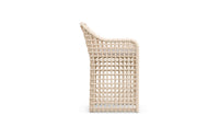 Azzurro Living Kiawah Counter Stool With Natural Aluminum Frame And Almond All-Weather Wicker