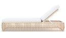 Azzurro Living Kiawah Lounge Chair With Matte White Aluminum Frame And Almond All-Weather Wicker