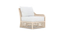 Azzurro Living Kiawah Right/Left Arm Chair With Natural Aluminum Frame And Cloud Cushion