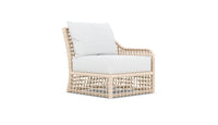 Azzurro Living Kiawah Right/Left Arm Chair With Natural Aluminum Frame And Cloud Cushion