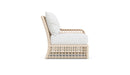 Azzurro Living Kiawah Right/Left Arm Chair With Natural Aluminum Frame And Cloud Cushion