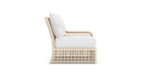 Azzurro Living Kiawah Right/Left Arm Chair With Natural Aluminum Frame And Cloud Cushion