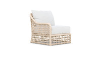 Azzurro Living Kiawah Right/Left Arm Chair With Natural Aluminum Frame And Cloud Cushion