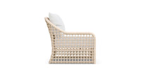 Azzurro Living Kiawah Right/Left Arm Chair With Natural Aluminum Frame And Cloud Cushion
