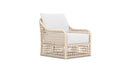 Azzurro Living Kiawah High Back Club Chair With Natural Aluminum And Almond  All-Weather Wicker