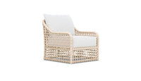 Azzurro Living Kiawah High Back Club Chair With Natural Aluminum And Almond  All-Weather Wicker