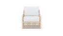 Azzurro Living Kiawah High Back Club Chair With Natural Aluminum And Almond  All-Weather Wicker