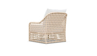 Azzurro Living Kiawah High Back Club Chair With Natural Aluminum And Almond  All-Weather Wicker