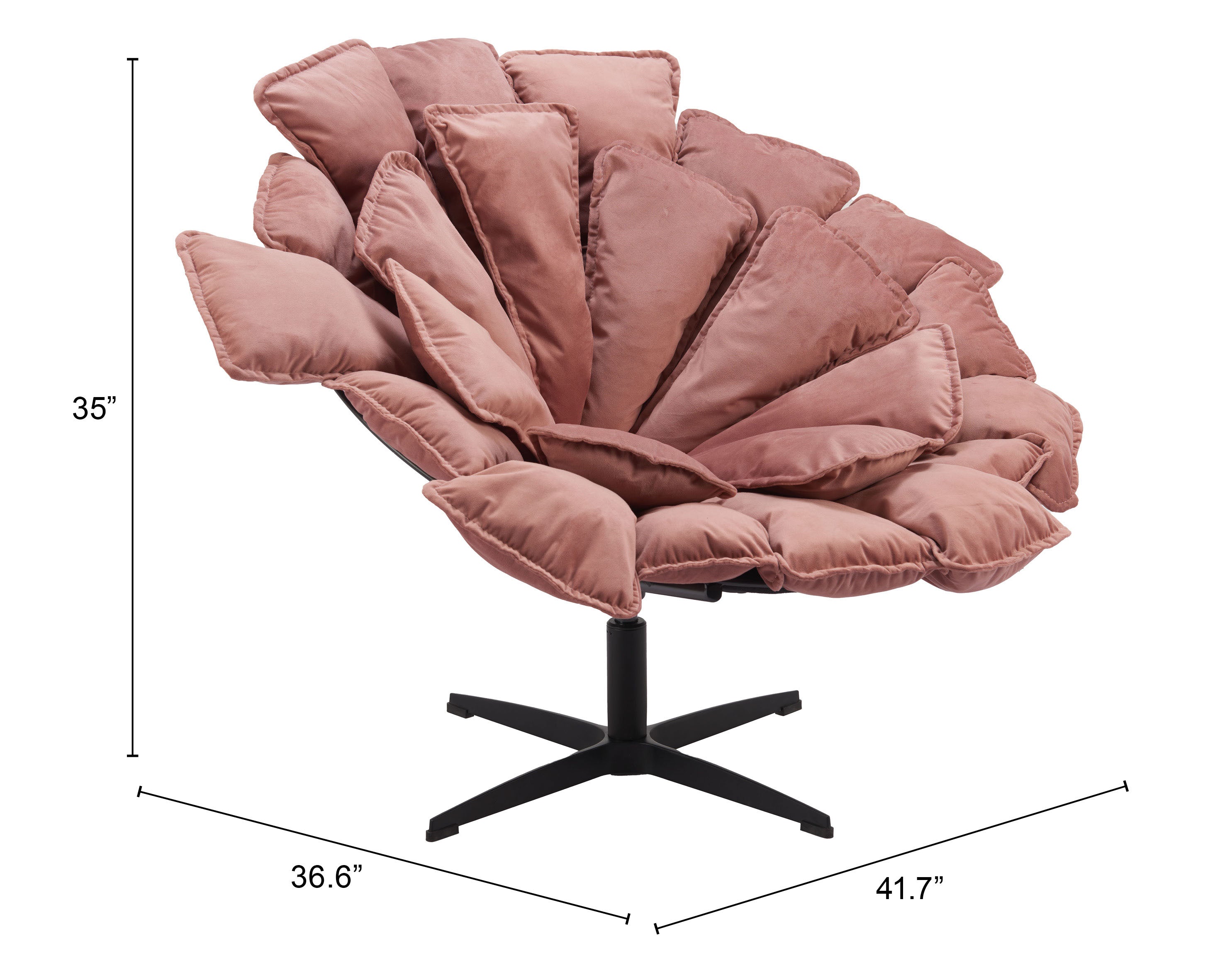 Zuo Modern Kipas Accent Chair in Pink