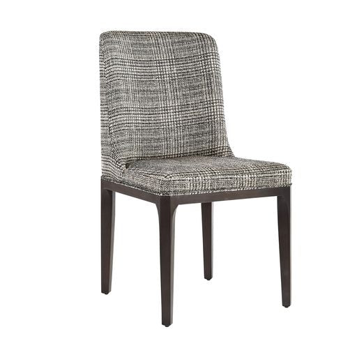 Sunpan Elisa Dining Chair in Grey Oak - Dazzle Cream / Naya Check Black / Light Oak - Mainz Cream
