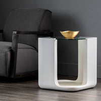 Sunpan Odis End Table Grey / White