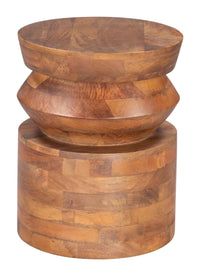 Zuo Modern Kollam Side Table in Walnut