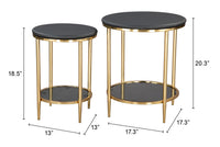 Zuo Modern Koper Coffee Table Set Black