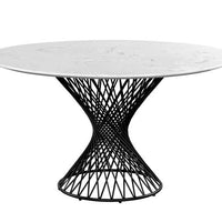 Sunpan Madeira Dining Table Ebony Brown / Grey Marble in 54''
