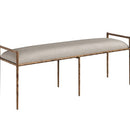 Sunpan Esai Bench in Zenith Alabaster / Zenith Taupe Grey