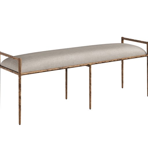 Sunpan Esai Bench in Zenith Alabaster / Zenith Taupe Grey