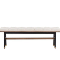 Sunpan  Staten Bench Black / Vienna Cream