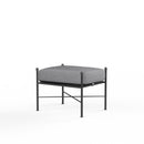 Sunset West Provence Wrought Iron Ottoman with Cushion
