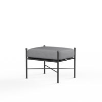 Sunset West Provence Wrought Iron Ottoman with Cushion